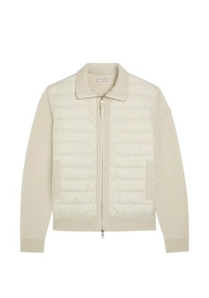 Moncler padded zi-up cardigan - Neutrals