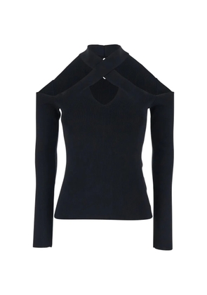 Federica Tosi cross-shoulder knitwear - Black
