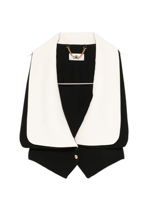 Elisabetta Franchi shawl gilet - Black