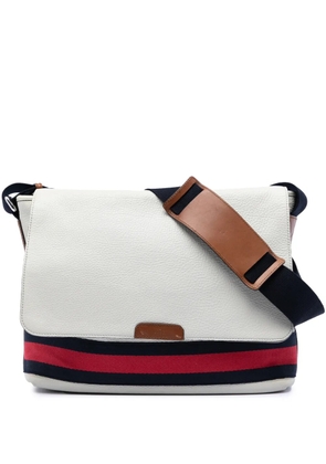 Gucci Pre-Owned 2016-2026 Leather Web Messenger Bag crossbody bag - White