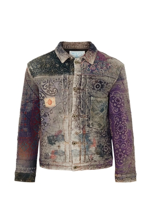PROLETA RE ART patchwork denim jacket - Neutrals