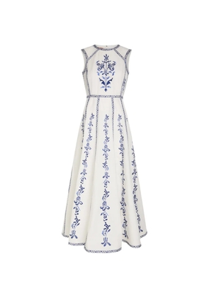 Emporio Sirenuse Clodette embroidered dress - White