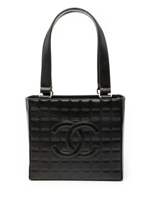 CHANEL Pre-Owned 2002-2003 CC Choco Bar Lambskin tote bag - Black
