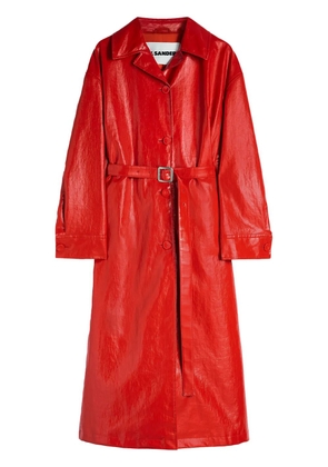 Jil Sander belted trench coat - Red