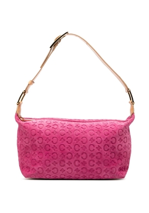 Celine Pre-Owned 2000 C Macadam Suede shoulder bag - Brown