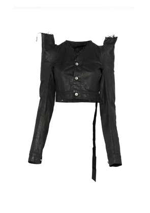 Rick Owens DRKSHDW frayed jacket - Black