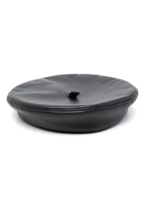 Ruslan Baginskiy smooth-grain leather beret - Black