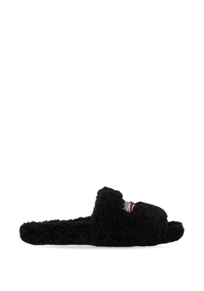 Balenciaga furry sandals - Black