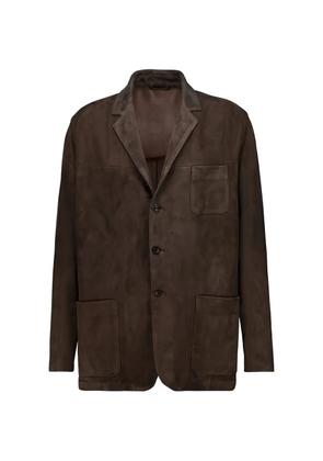 Boglioli buttoned leather jacket - Brown