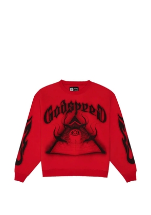 GODSPEED EOP flame graphic sweatshirt - Red
