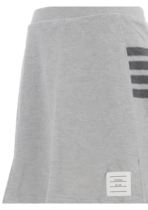 Thom Browne logo-detail mini skirt - Grey