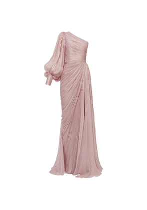 Iris Serban Serafine one-shoulder metallic maxi dress - Pink
