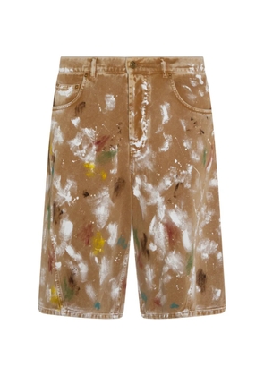 Moschino abstract-print shorts - Neutrals