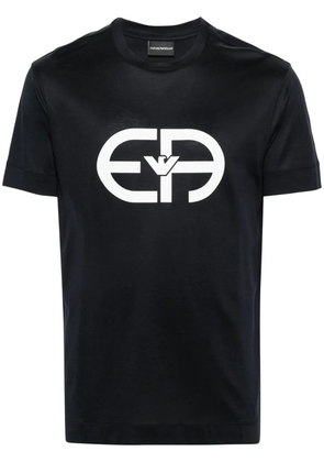 Emporio Armani logo-print crew-neck T-shirt - Blue