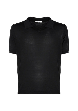 Kangra split-neck polo shirt - Black