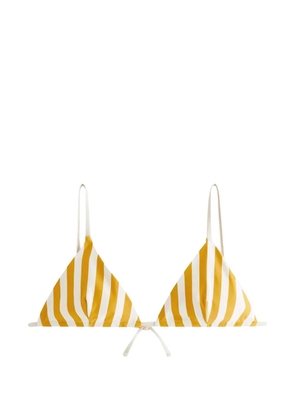 KITH striped triangle bikini top - Yellow