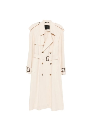 WARDROBE.NYC buttoned belted trench coat - Neutrals