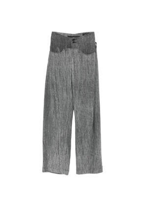 YEHUAFAN belt-loop pocket trousers - Grey