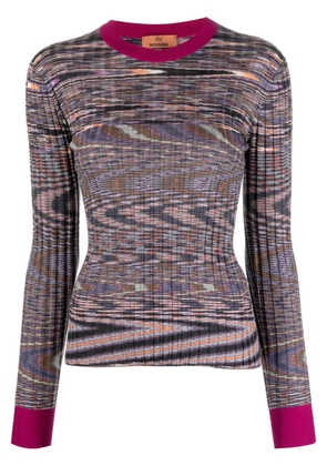 Missoni abstract-pattern cashmere-blend jumper - Purple
