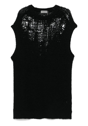 Yohji Yamamoto open-knit vest - Black