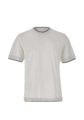 DIKTAT trimmed crew-neck T-shirt - White