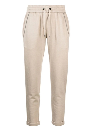 Brunello Cucinelli cotton-linen track pants - Neutrals