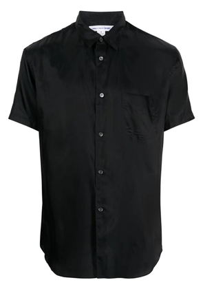 Comme Des Garçons Shirt satin-finish short-sleeve shirt - Blue
