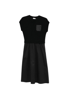 Peserico knitted-panel midi dress - Black