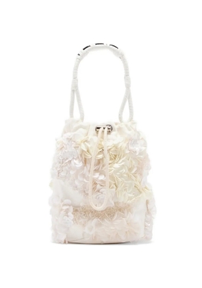 Plan C sequins bucket bag - White