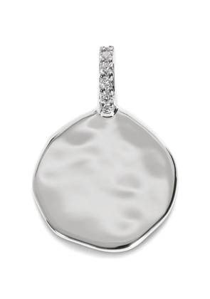 Monica Vinader diamond coin pendant - Silver