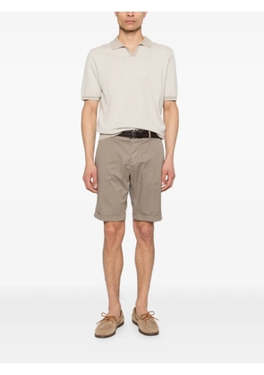 Corneliani V-neck knitted polo shirt - Neutrals