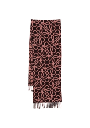 LOEWE patterned scarf - Brown