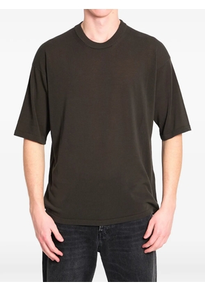 Roberto Collina ribbed crew neck T-shirt - Brown