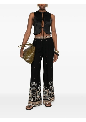 TWINSET floral-print pants - Black