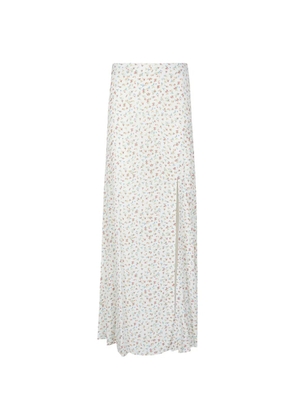 MAR DE MARGARITAS floral-pattern split skirt - White