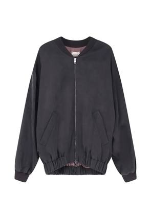 Alysi ribbed knit bomber - Grey