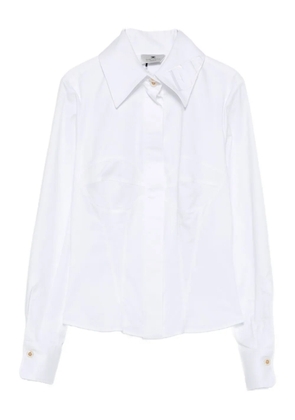 Elisabetta Franchi embroidered-logo shirt - White