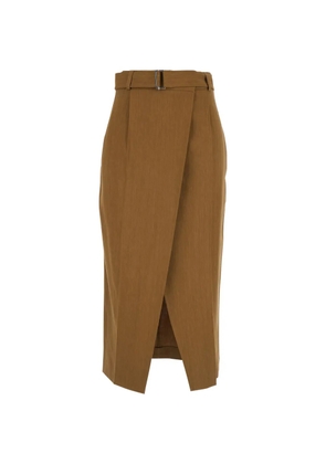 Tela belted midi skirt - Brown