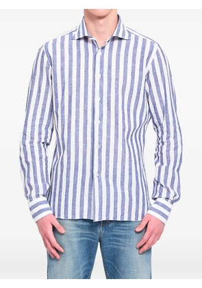 BORRIELLO NAPOLI striped button shirt - Blue