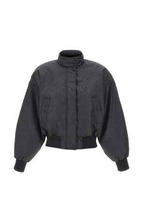 Elisabetta Franchi embossed high-neck jacket - Black