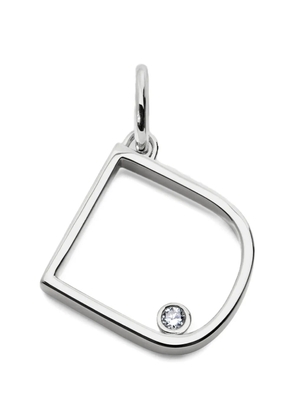 Monica Vinader Solitaire diamond initial pendant - Silver