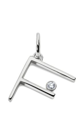 Monica Vinader Solitaire diamond initial pendant - Silver