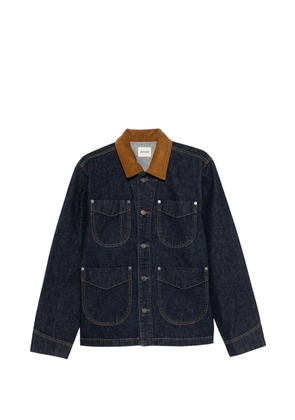 KHAITE Wyatt corduroy-collar denim jacket - Blue