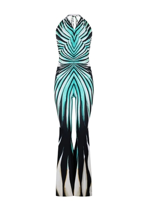 Roberto Cavalli Ray Of Sea-print jumpsuit - Blue