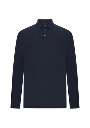 Zanone long-sleeved polo shirt - Blue