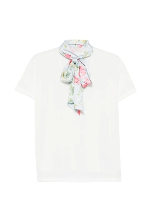 LIU JO neck-tie T-shirt - White