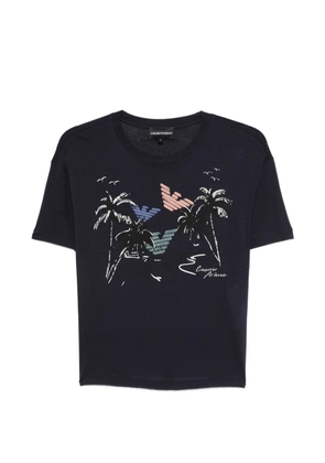 Emporio Armani graphic-print T-shirt - Blue