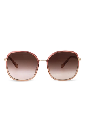 Chloé Eyewear oversized-frames sunglasses - Pink