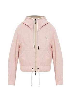 Moncler Grenoble logo-patch hoodie - Pink