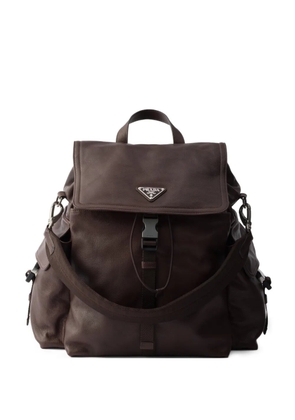 Prada Explore leather backpack - Brown